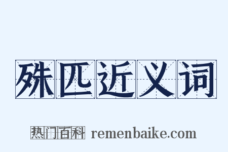 殊匹近义词是什么意思的图片